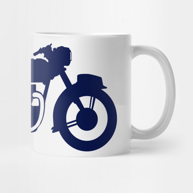 Blue Motorcycle Silhouette (triumph) by MSerido